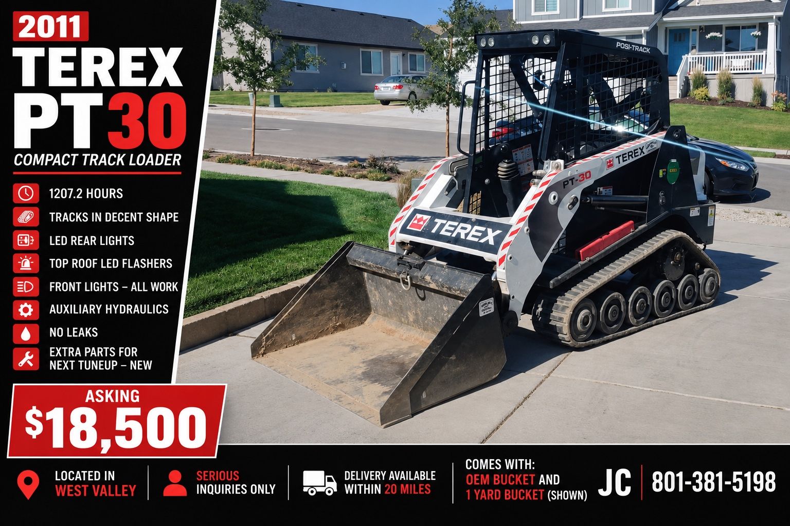 2011 Terex PT30 skid steer