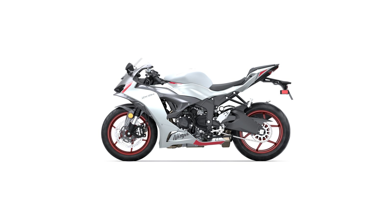 2025 KAWASAKI NINJA ZX-6R Pearl Robotic White/Meta