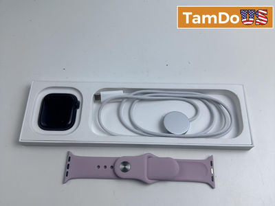 Apple Watch Series 10 (42mm, Cellular) Jet Black AL Purple Sport Band S/M