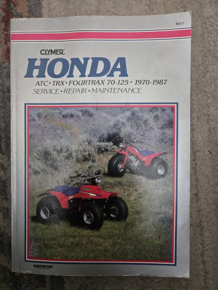 Clymer Honda ATC TRX Fourtrax 70-125 1970-1987 Service Repair Maintenance Manual