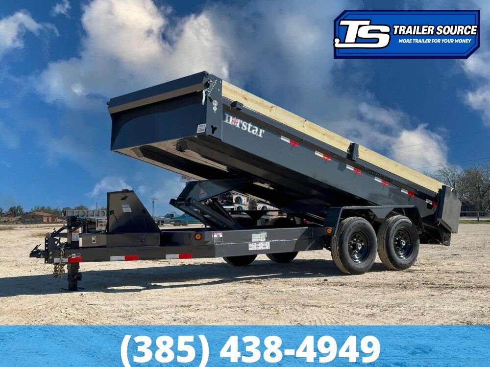 7x14 Norstar Iron Bull DCB Dump Trailer - 20" Sides - 14K GVWR