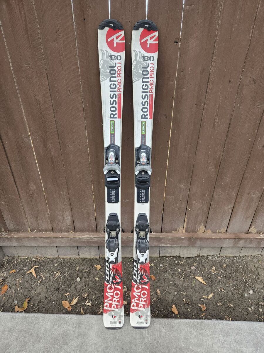 Kids Rossignol 130 cm Downhill Skis Adjustable Bindings