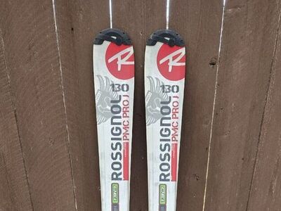 Kids Rossignol 130 cm Downhill Skis Adjustable Bindings