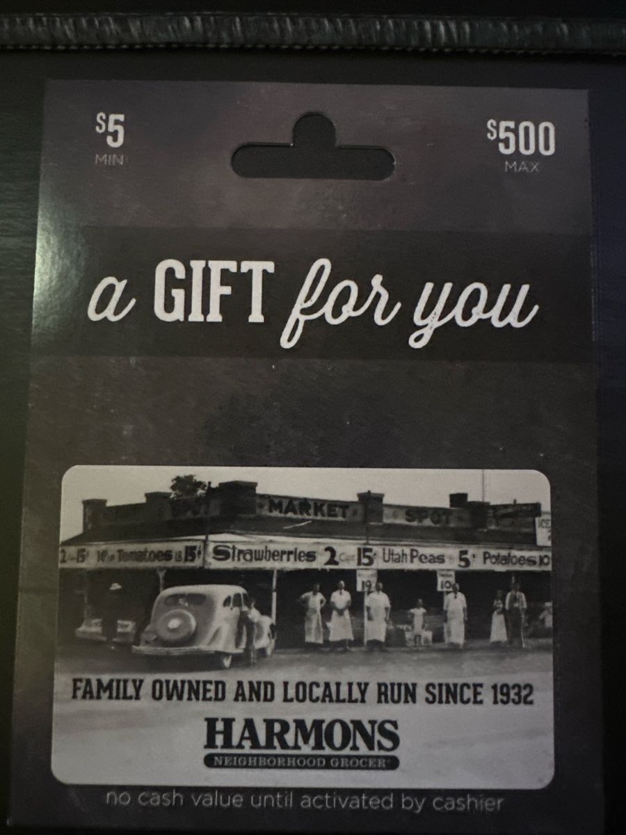 $500 Harmon’s gift card