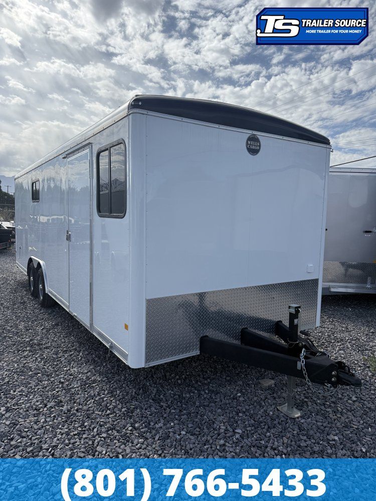 8.5x24 Wells Cargo Wagon HD Office Enclosed Cargo Trailer - 10K GVWR - Air Conditioner(s), Barn Doors, Heater