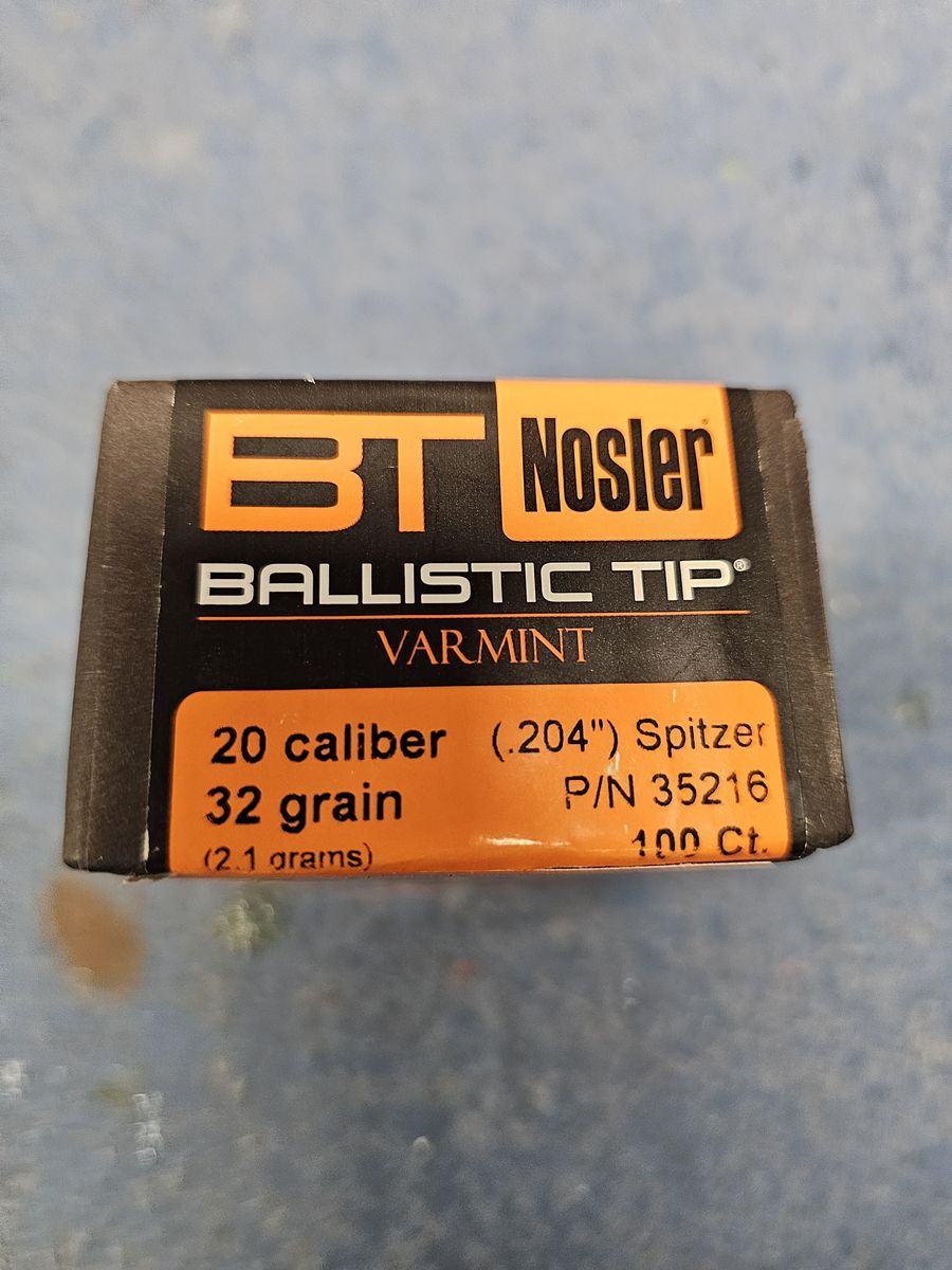 Nosler 20 Caliber Ballistic Tip bullets
