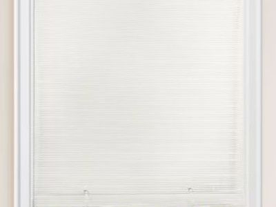 New - Achim's Solstic Cordless Vinyl Light Filtering Window Roll-Up Blind 60" W x 72" L, White
