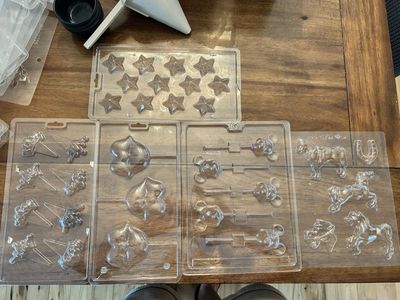 Assorted Plastic Candy and Chocolate Molds Bundle