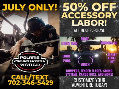 LIMITED TIME OFFER: 50% OFF Accessory Installation Labor! July Only!