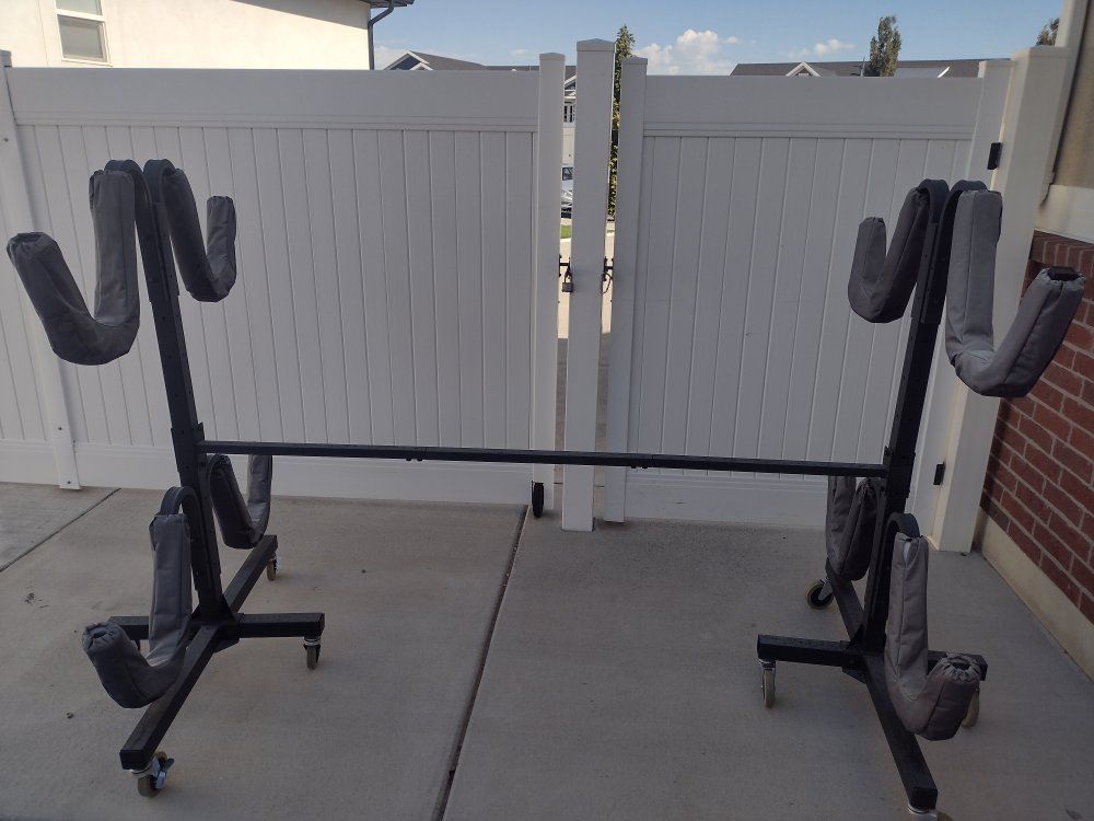 Rolling Freestanding Kayak Storage Rack with Caster Wheels