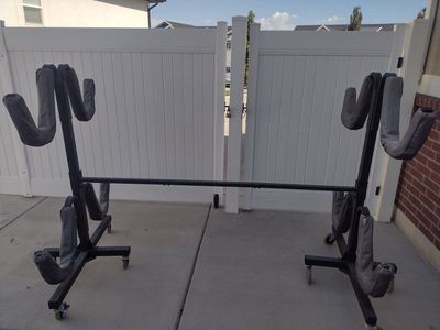 Rolling Freestanding Kayak Storage Rack with Caster Wheels