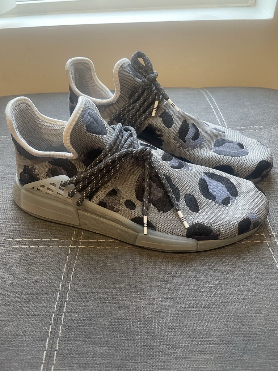 NEW Pharrell NMD Ash Grey Animal Print Size 12.5