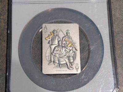 2025 Genovese Crime Family 2oz Silver Coin .999 Graded NGC70 Pop 12