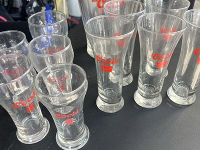 Vintage Coors glasses & pitcher