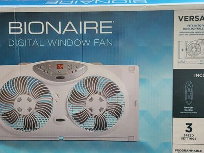 Bionaire Window Fan with Reversible Airflow Blades