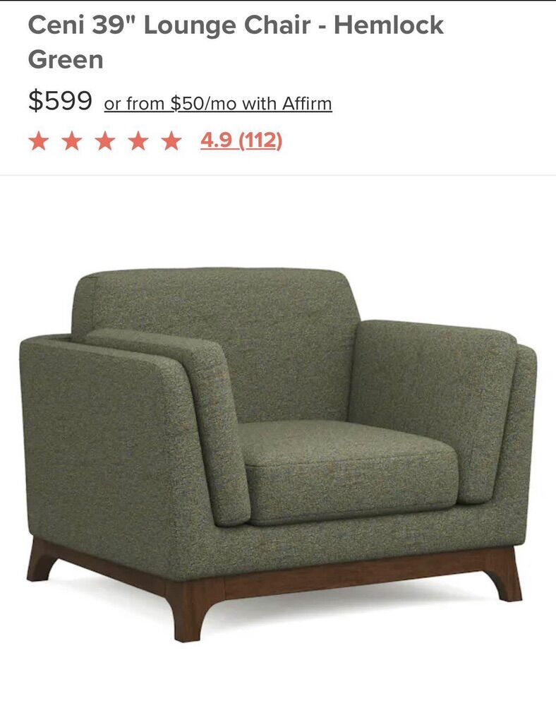 Green lounge Chair - Article