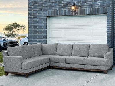 Beautiful Gray Sectional Couch - Free Delivery
