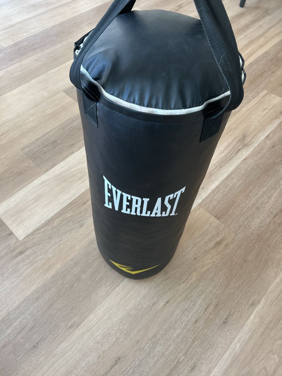 Everlast 50 pound Black Heavy Punching Bag with Hanging Chain Hardware