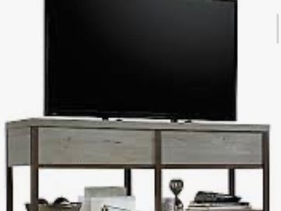 Better Homes & Gardens Maddox Sauder Credenza Crossing TV Stand for up to 60" TVs, Rustic Gray (Mystic Oak) Brand new!