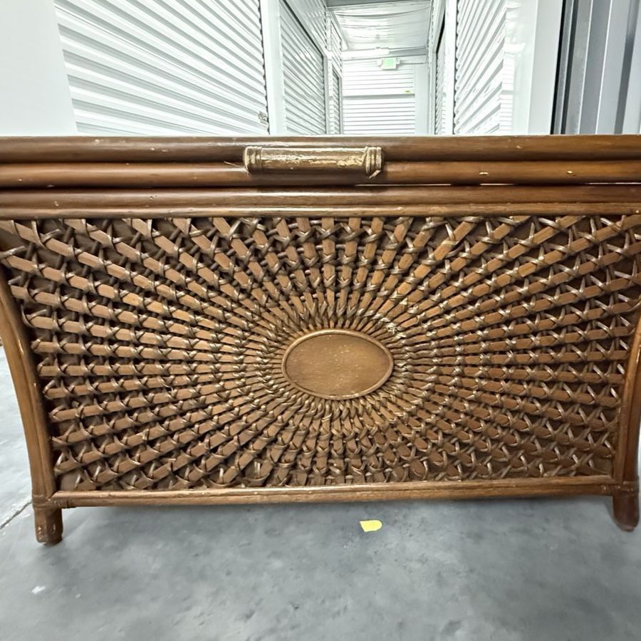 Rattan Storage Trunk / Coffee Table — $75