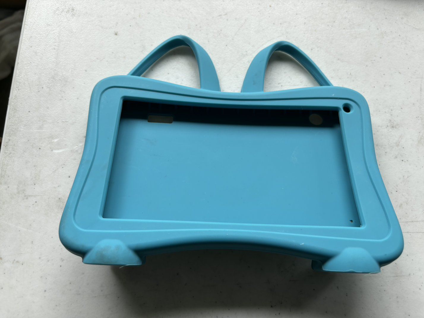 Kids Blue Silicone Butterfly Tablet Case with Handles and Stand