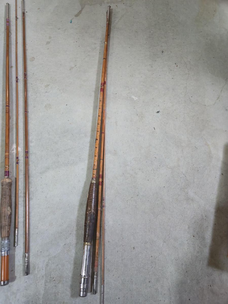 Vintage bamboo fly rods and reels and things