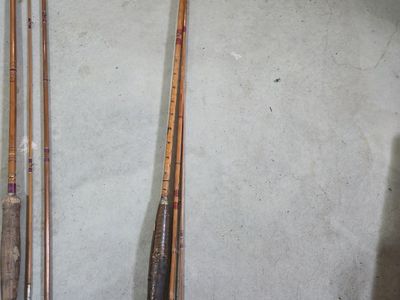 Vintage bamboo fly rods and reels and things