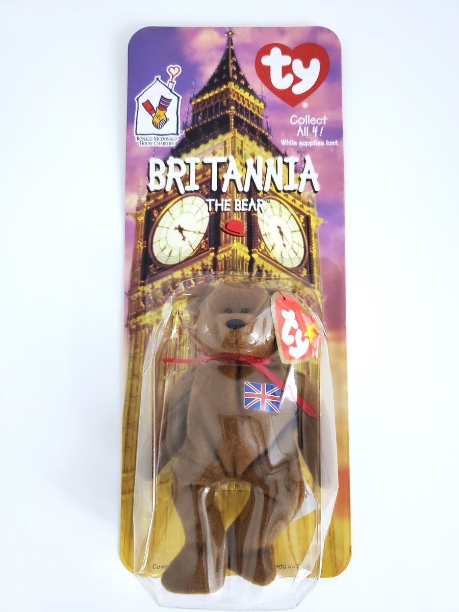Ty Teenie Beanie Babies “Britannia the Bear” McDonalds Collectible – NEW