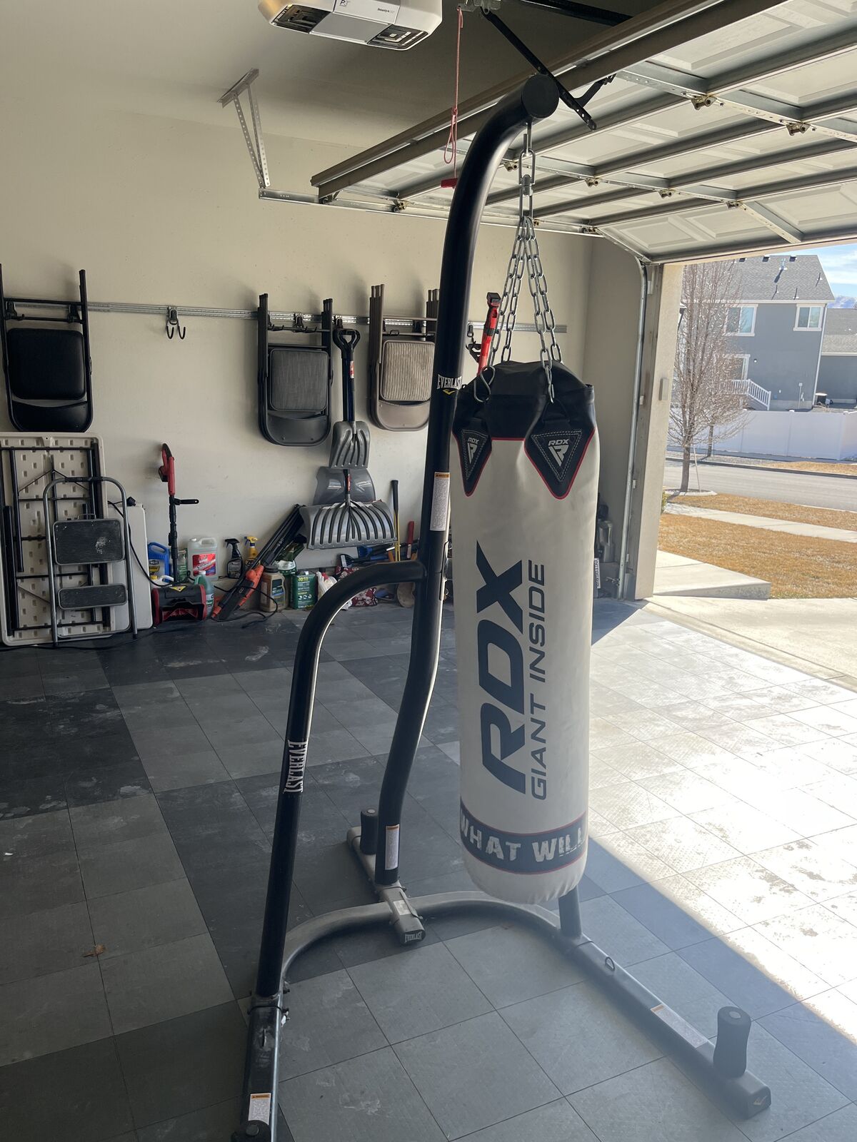 Boxing bag and Everlasting stand