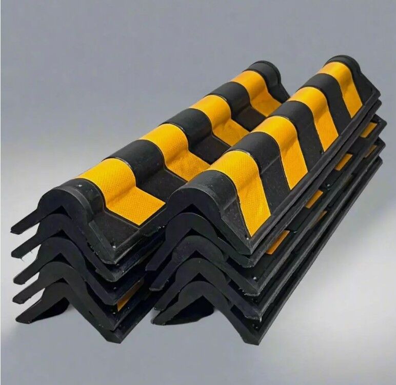 (10) Rubber Corner Guard 31" L x 6.5" W, Black & Yellow