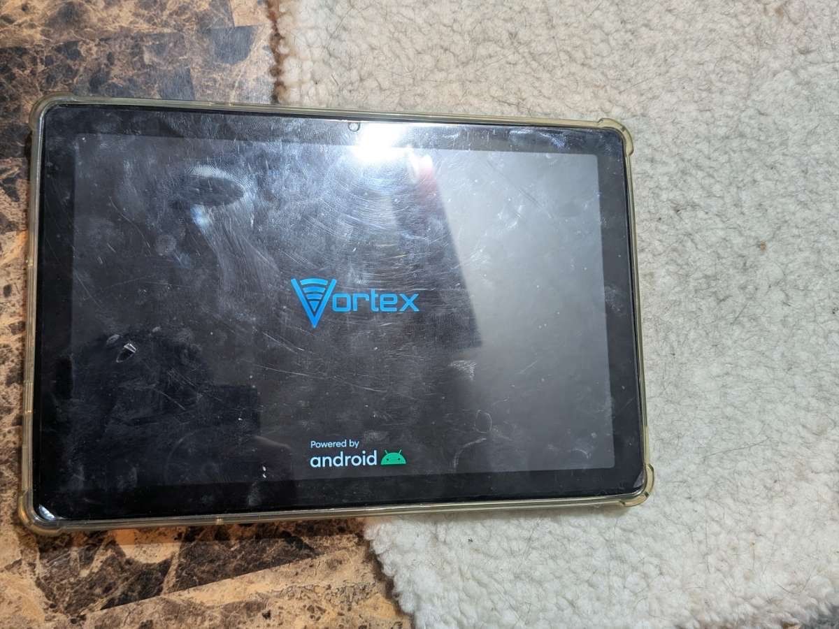 Vortex Android Tablet with Clear Protective Case - Blue