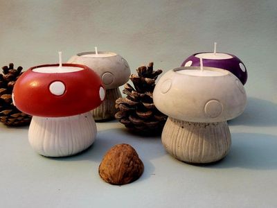 Tealight ┌( ಠ‿ಠ )┘mushroom indoor outdoor :D