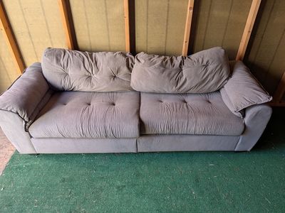 Grey 2 Seat Very Comfortable Couch with USB Plug In