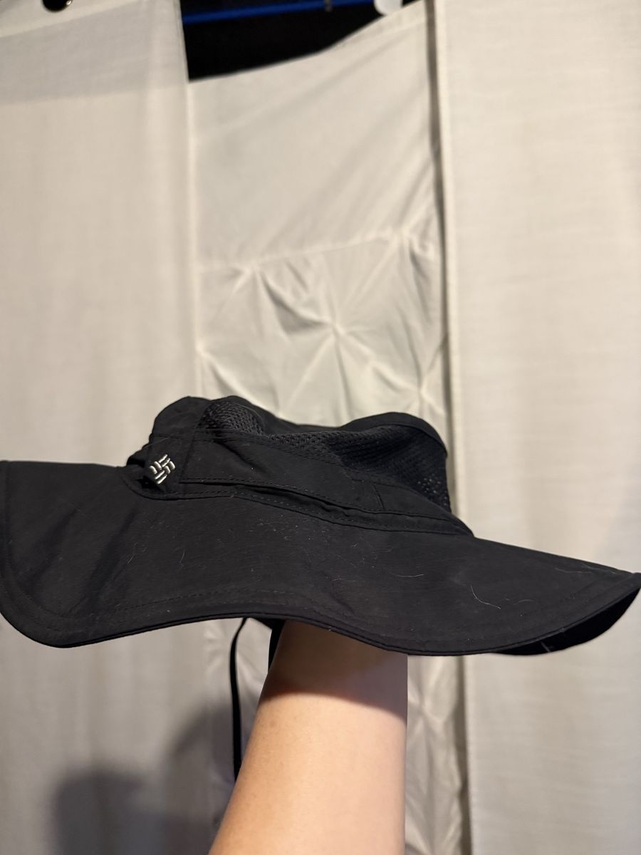 Columbia Sportswear Black Wide Brim Booney Hat Unisex Omni-Shade Outdoor Sun Protection