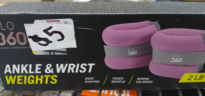 FLO 360 Ankle & Wrist Weights - 2lb Pink/Grey - Body Shaping, Tones Muscle, Burns Calories-Extras