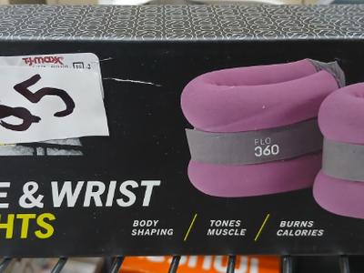 FLO 360 Ankle & Wrist Weights - 2lb Pink/Grey - Body Shaping, Tones Muscle, Burns Calories-Extras