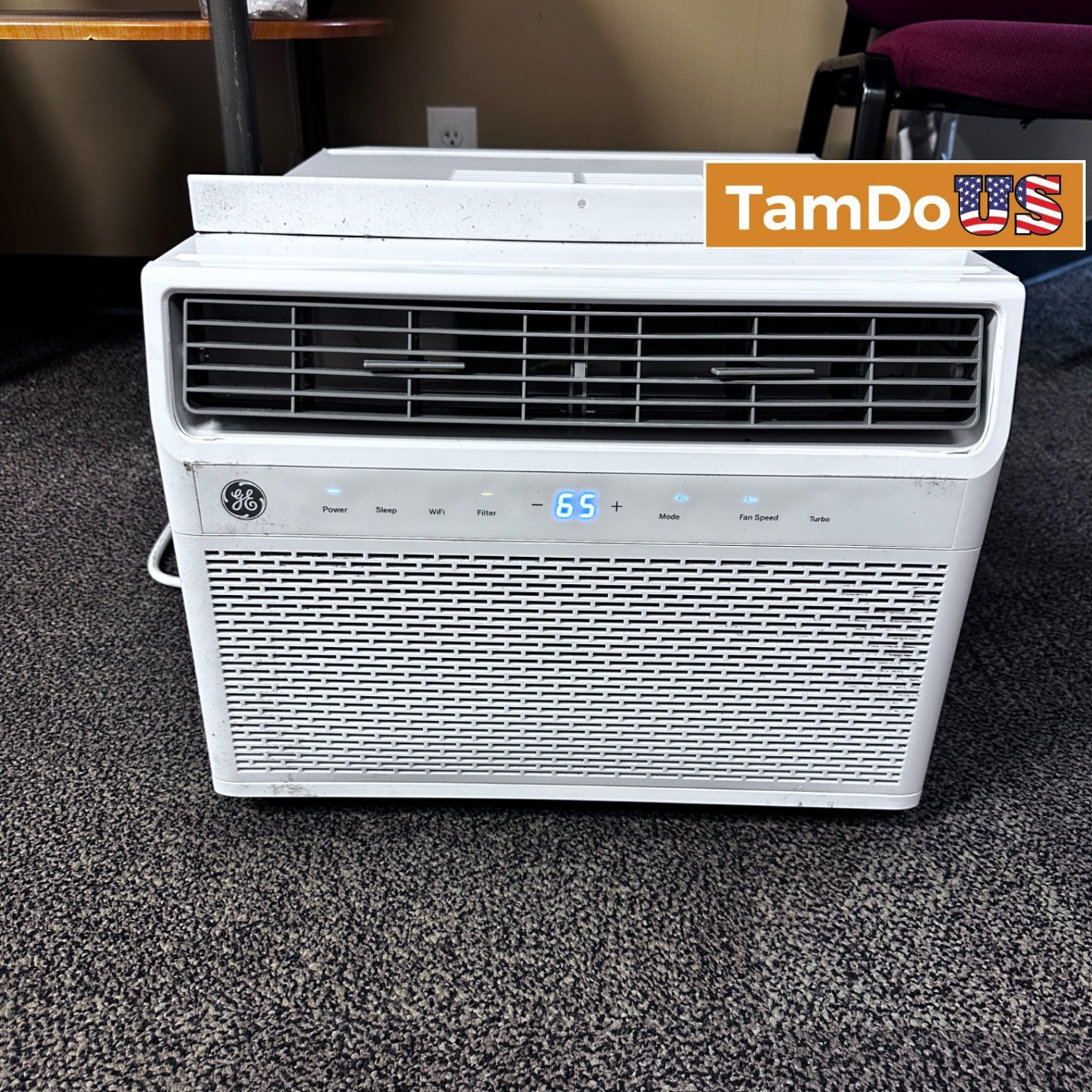 GE 10000 BTU Window Air Conditioner Unit 115V Fits 450 Sq Ft Room 10.9 CEER R32