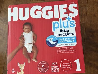 Huggies plus - size 1 - 192 count