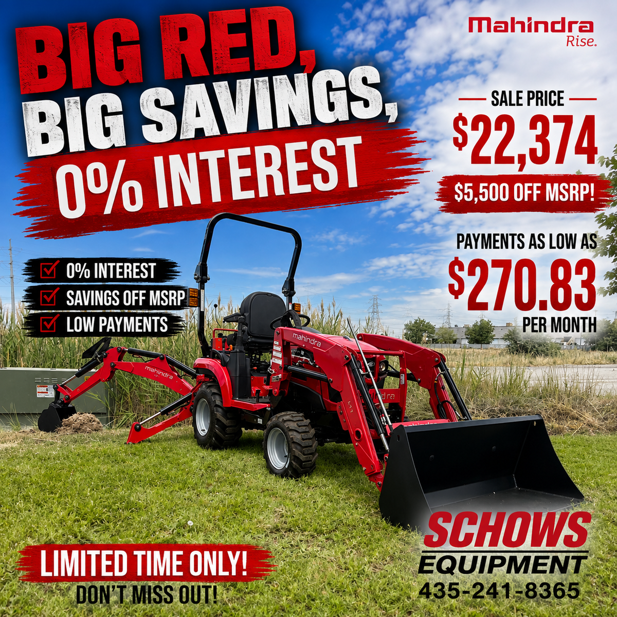 2026 MAHINDRA 1120HST Tractor Loader Backhoe