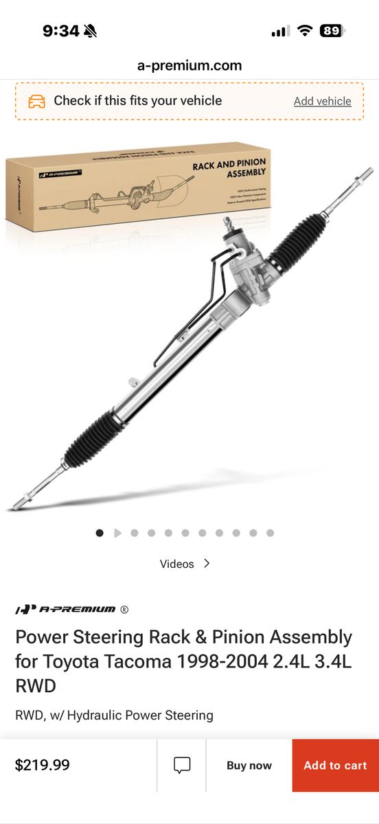 NEW! Rack & Pinion Assembly for Toyota Tacoma