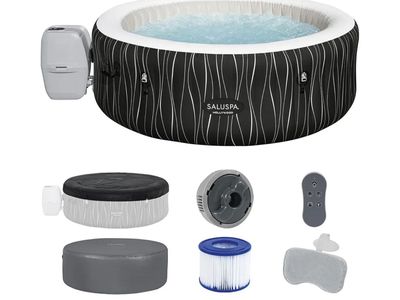 New in Box Bestway SaluSpa Hollywood EnergySense Luxe AirJet Round Inflatable 4 to 6 Adults