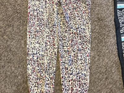 NWT AX Armani Exchange ivory paisley dotted satin