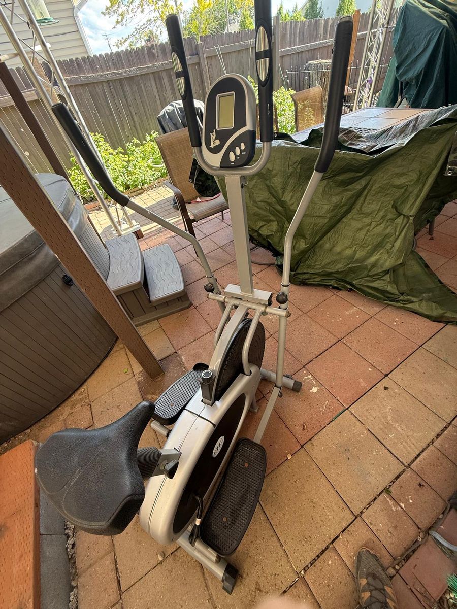 Elliptical Trainer with Seat - Compact Home Fitness Machine