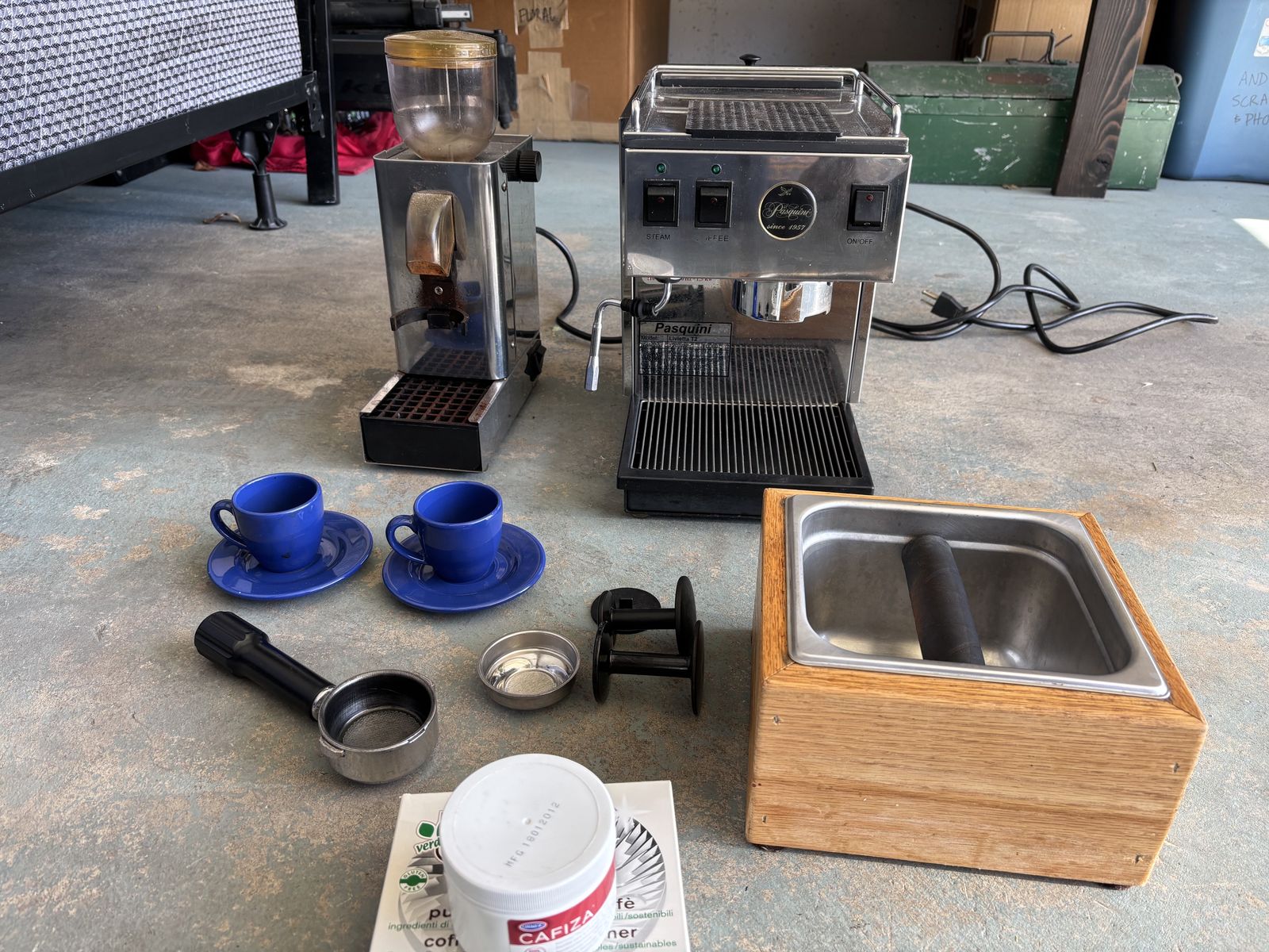 Pasquini Espresso Machine set