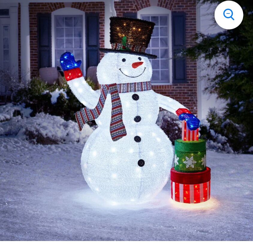 NEW 72 Pre-Lit Pop-Up Twinkling Snowman