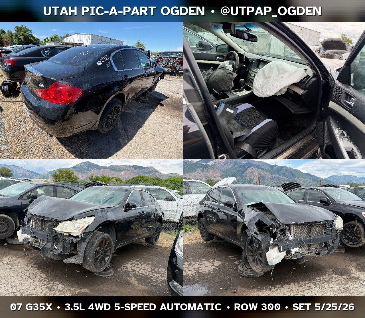 2007 Infiniti G35X Parts - UTPAP Ogden