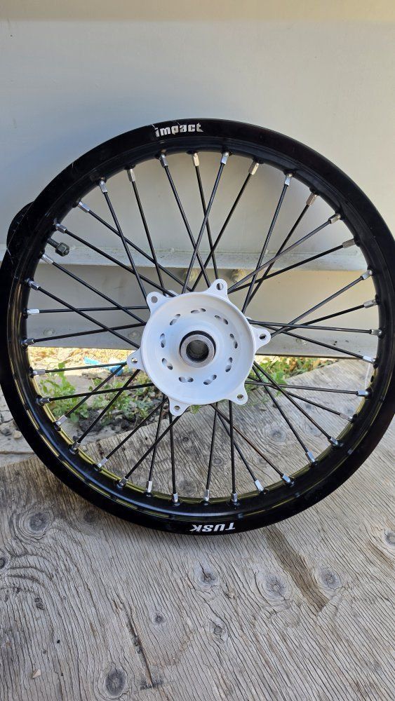 Yamaha Tusk Impact Rear Wheel 19x2.15 Black Rim White Hub 