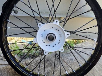 Yamaha Tusk Impact Rear Wheel 19x2.15 Black Rim White Hub