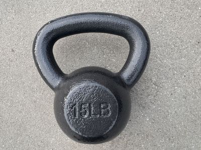 15 lb Cast Iron Kettlebell Weight for Strength Training