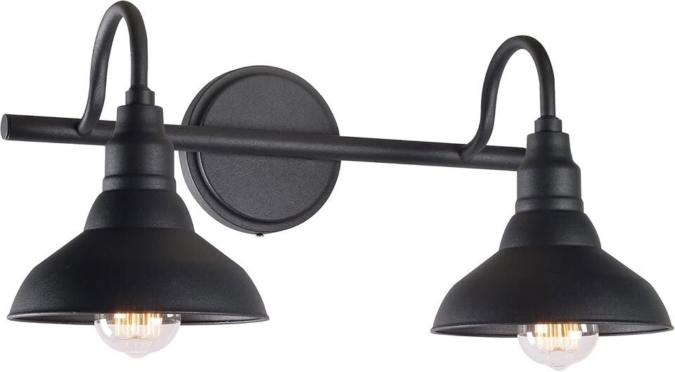 Kenroy Home Classic Vanity Light, Black Finish